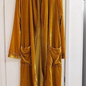 ASTER THE LABEL GOLDEN YELLOW VELVET JACKET SIZE MEDIUM